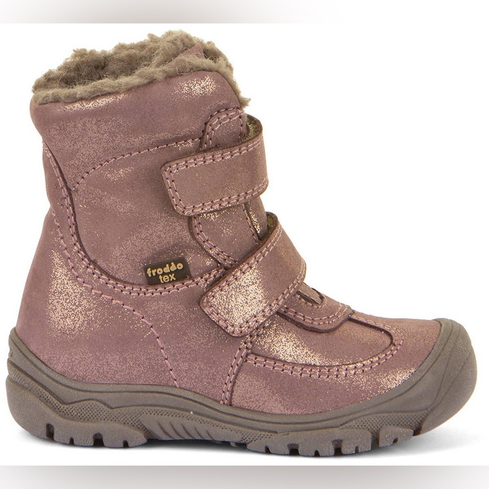 Froddo Kids Boots Tex Pink Gold Wool Zuru Tex Winter Barefoot size 34